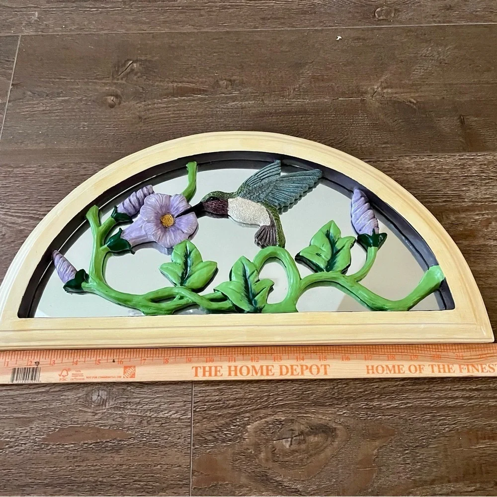 Elegant Hummingbird Wall Decor with Cream and Green Accents